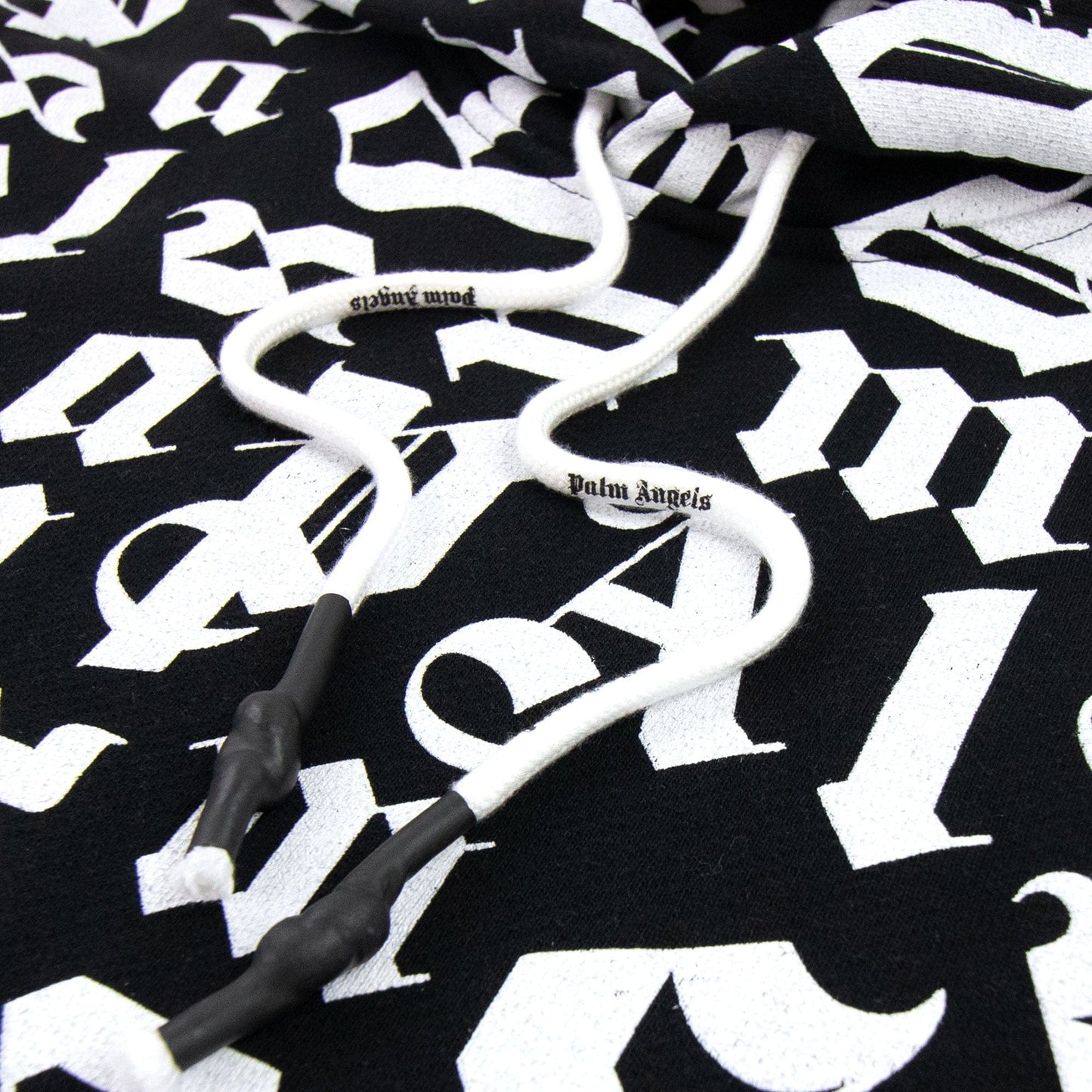 Palm Angels Broken Monogram Hoody Black