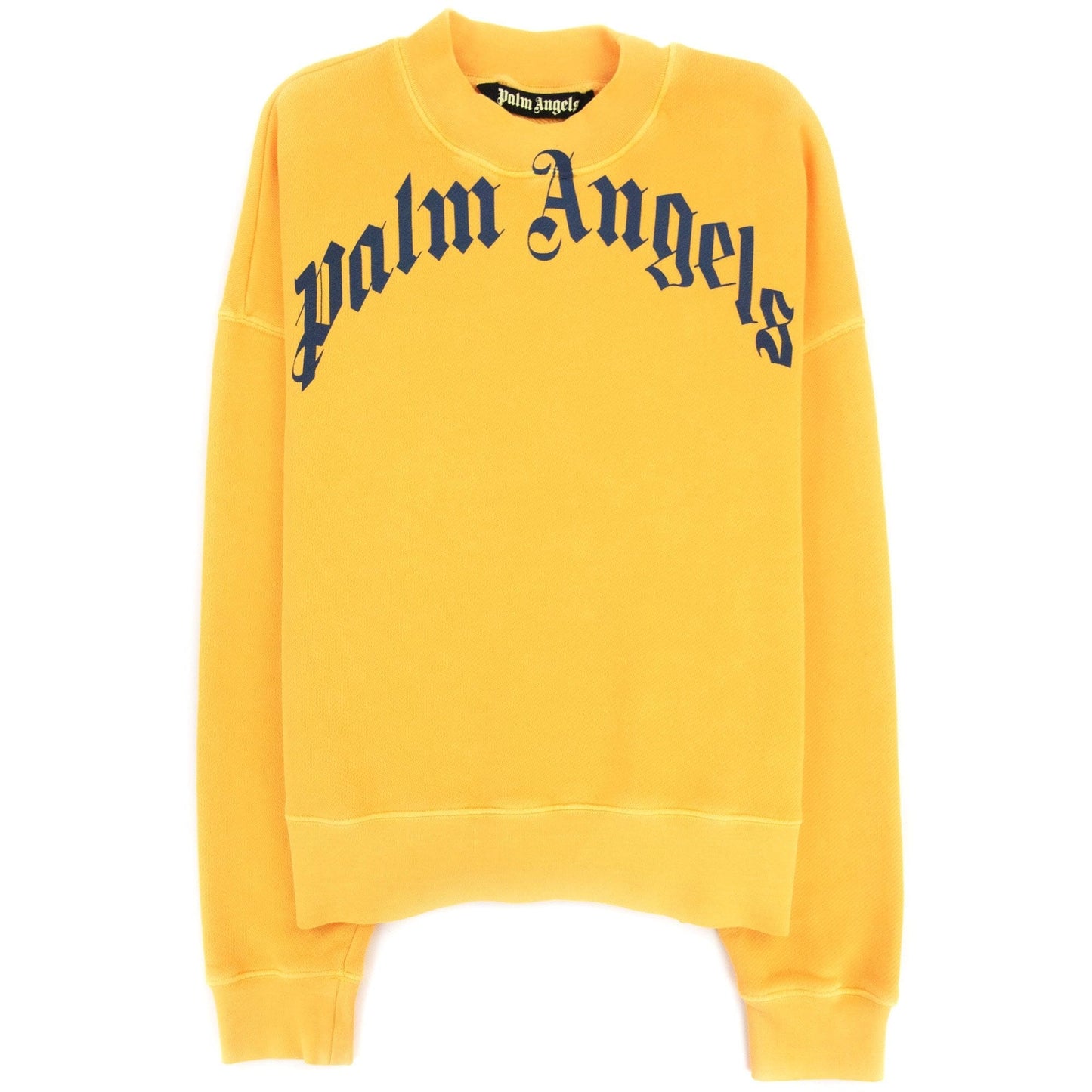 Palm Angels Wash Curved Logo Sweat Yellow