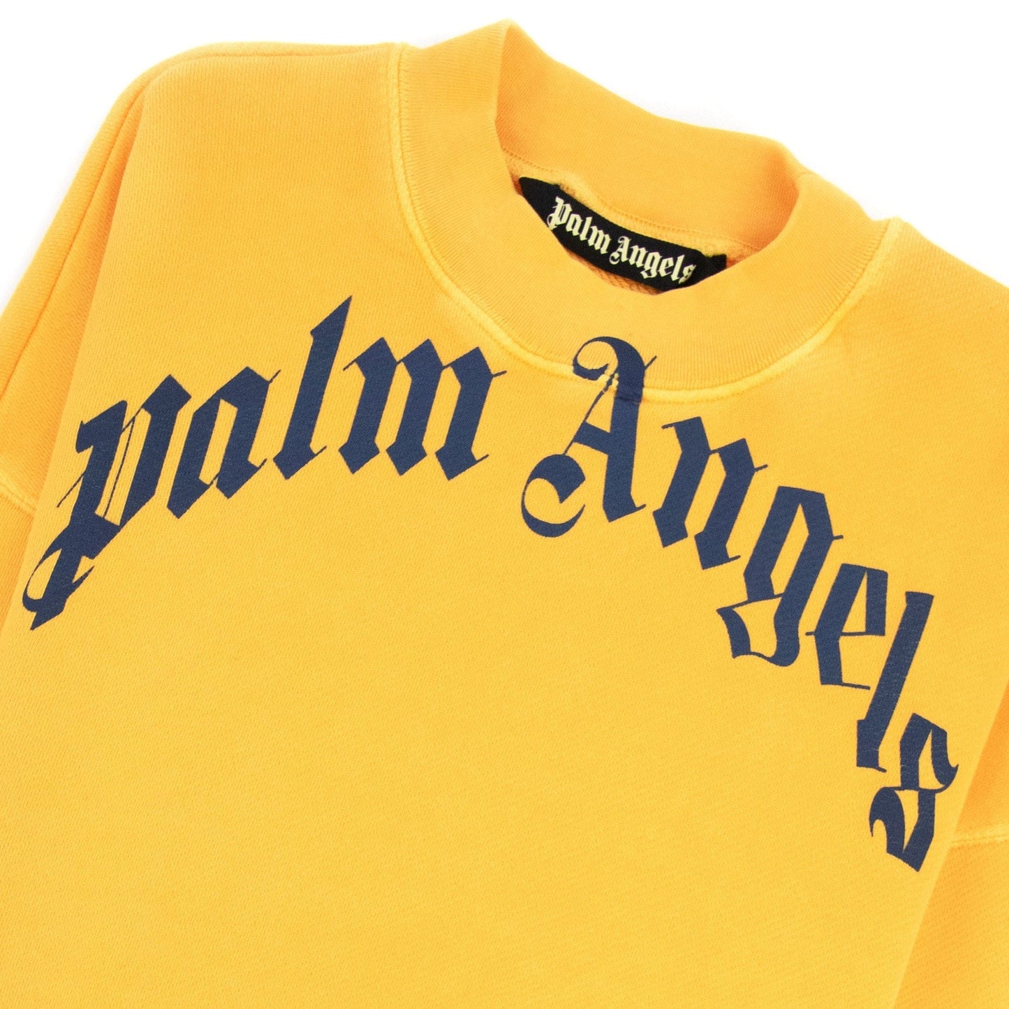 Palm Angels Wash Curved Logo Sweat Yellow