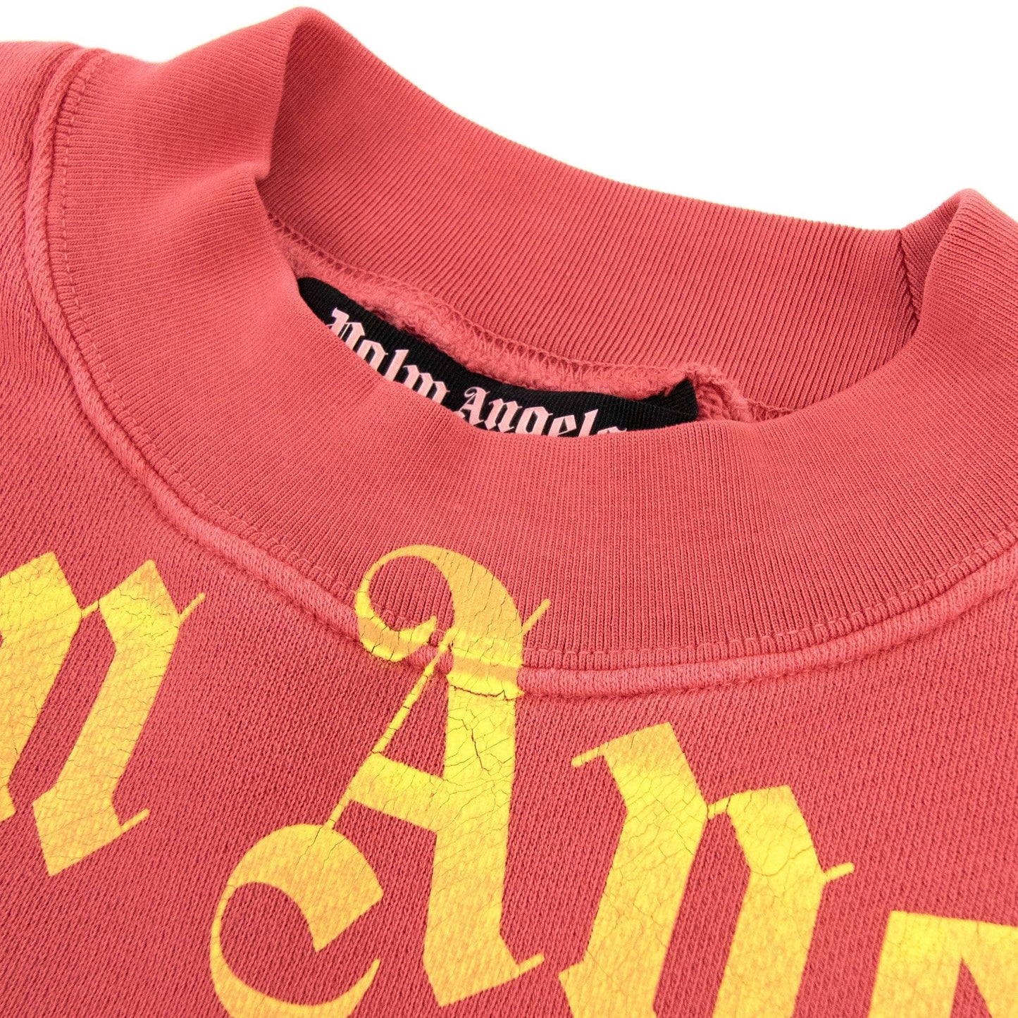 Palm Angels Wash Curved Logo Sweat Red
