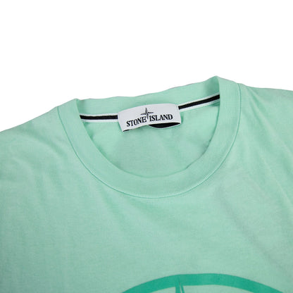 Stone Island Block One T Shirt Mint Green V0044