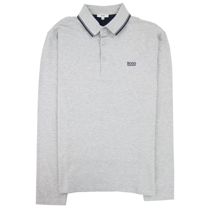 Hugo Boss Kids L/s Polo Collar Stripe Light Grey