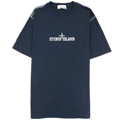 Stone Island Marina Logo T Shirt Navy V0020