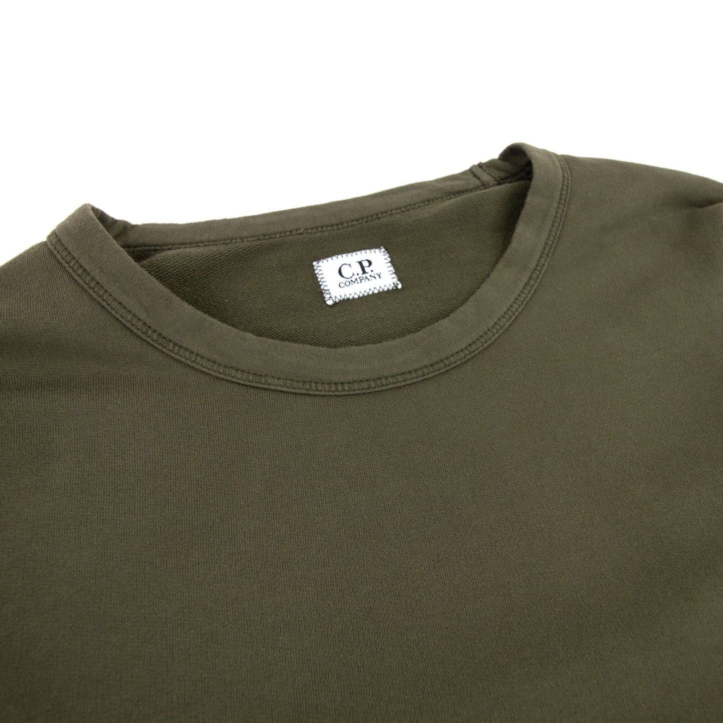 CP Company Light Fleece Lens Crew Sweatshirt Khaki 683