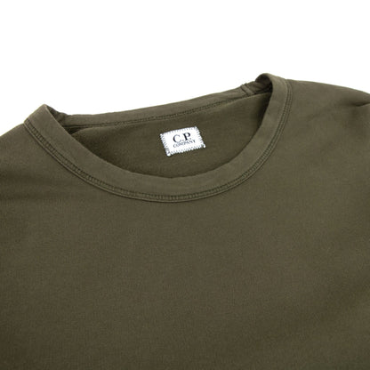 CP Company Light Fleece Lens Crew Sweatshirt Khaki 683