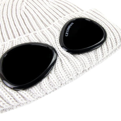 Cp Company Extra Fine Merino Wool Goggle Beanie Light Grey 116