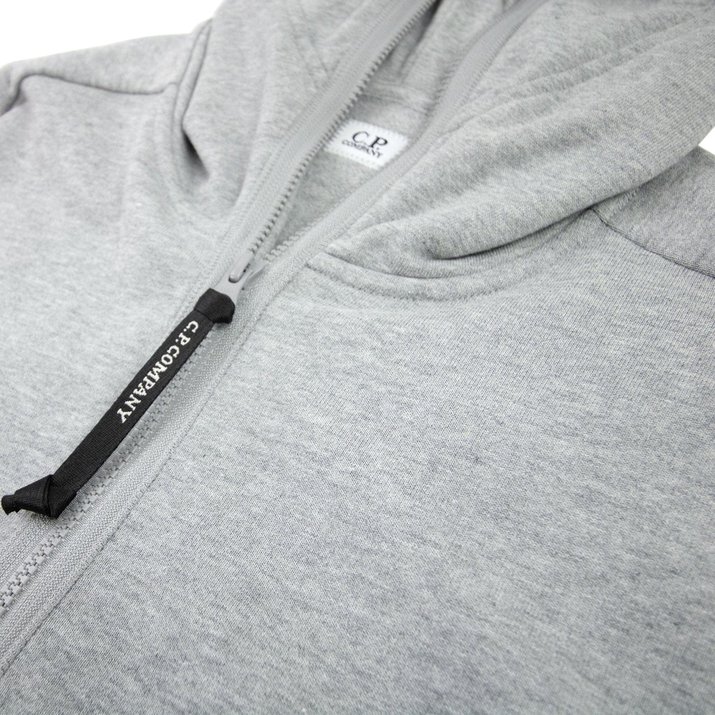 CP Company Front Goggle Diagonal Fleece Hoody Grey M93