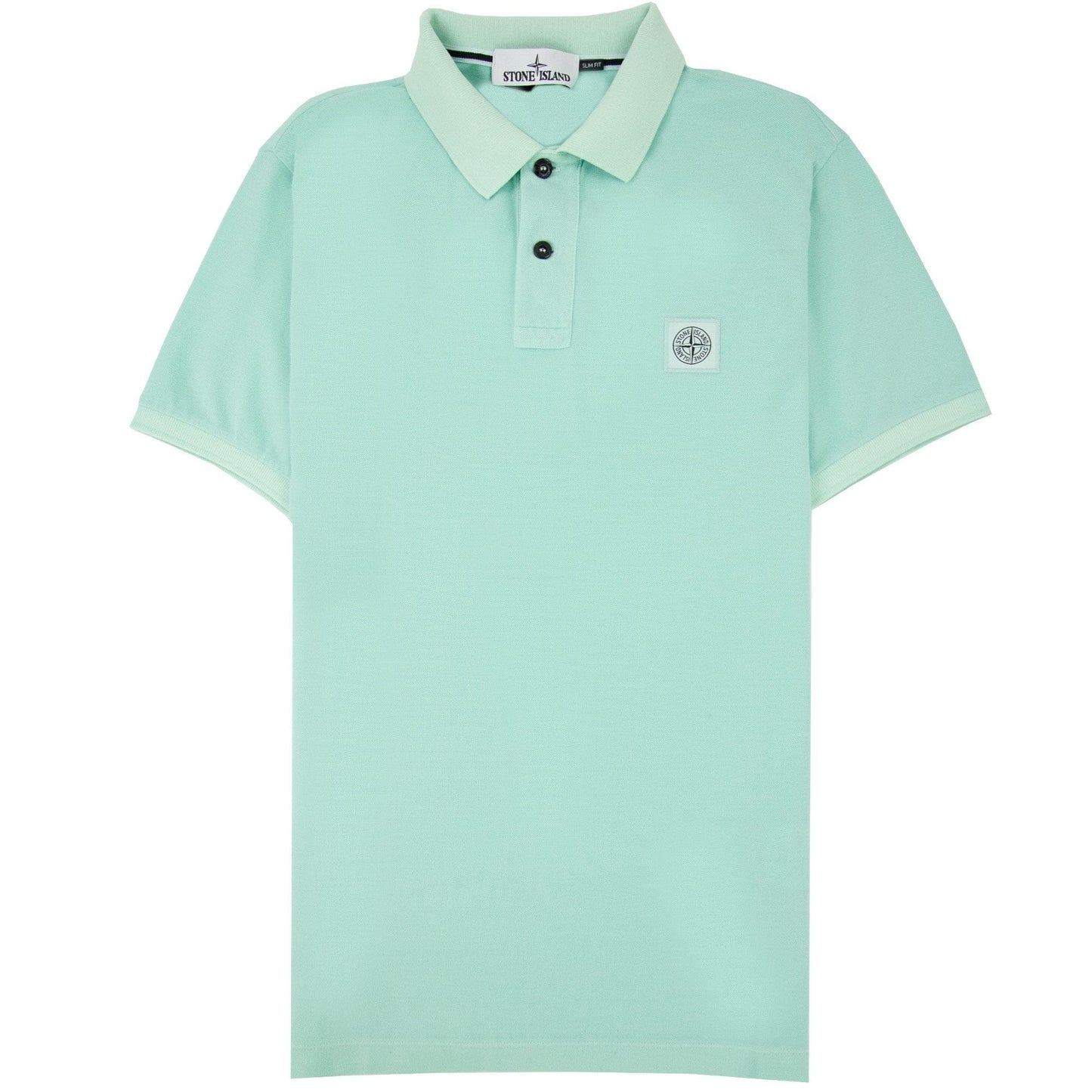 Stone Island Slim Fit Patch Polo Mint Green V0044
