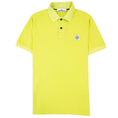 Stone Island Slim Fit Patch Polo Yellow V0051