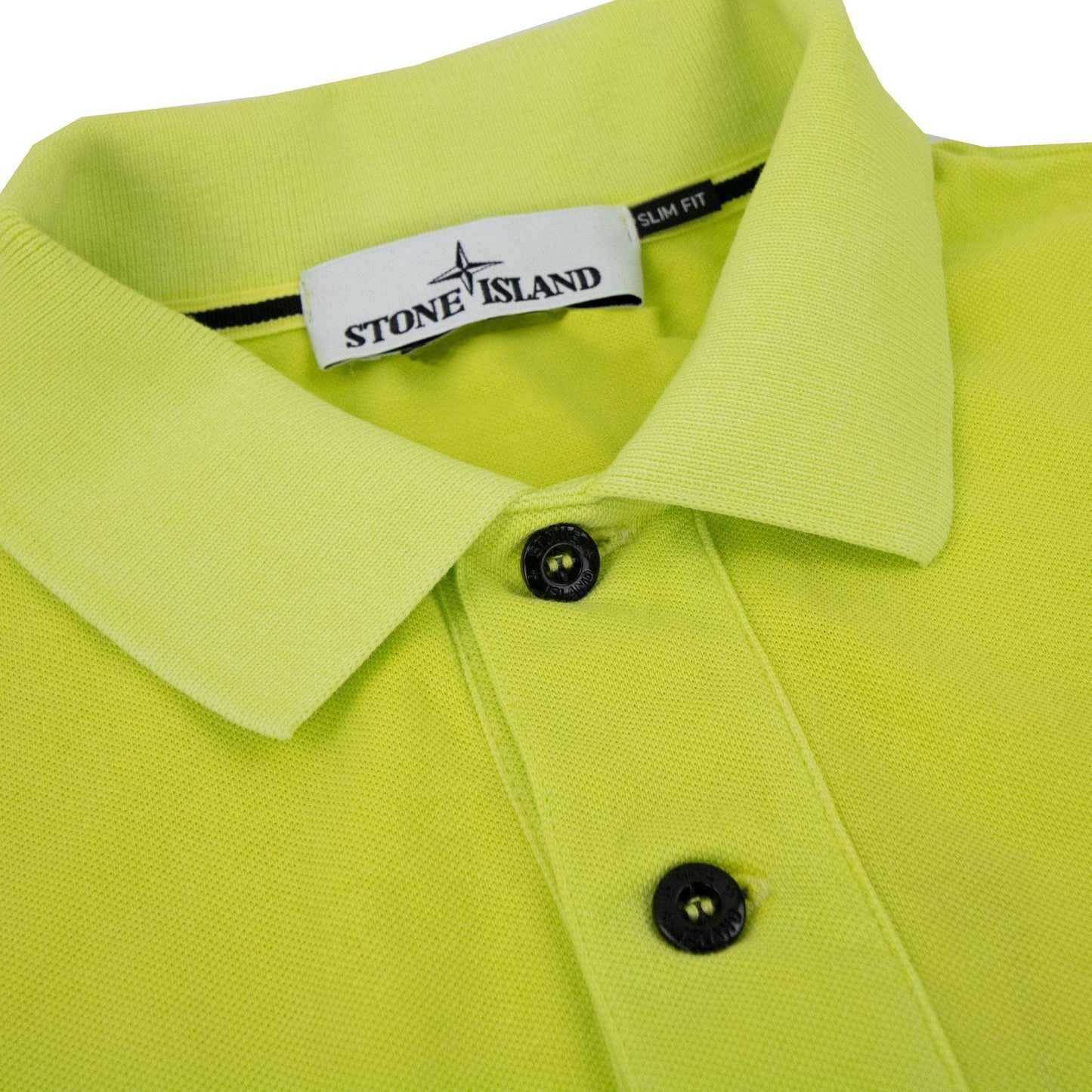 Stone Island Slim Fit Patch Polo Yellow V0051