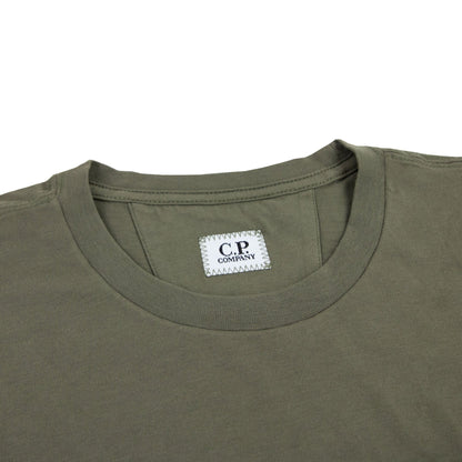 CP Company 30/1 Short Sleeve T Shirt Stone Gray 665