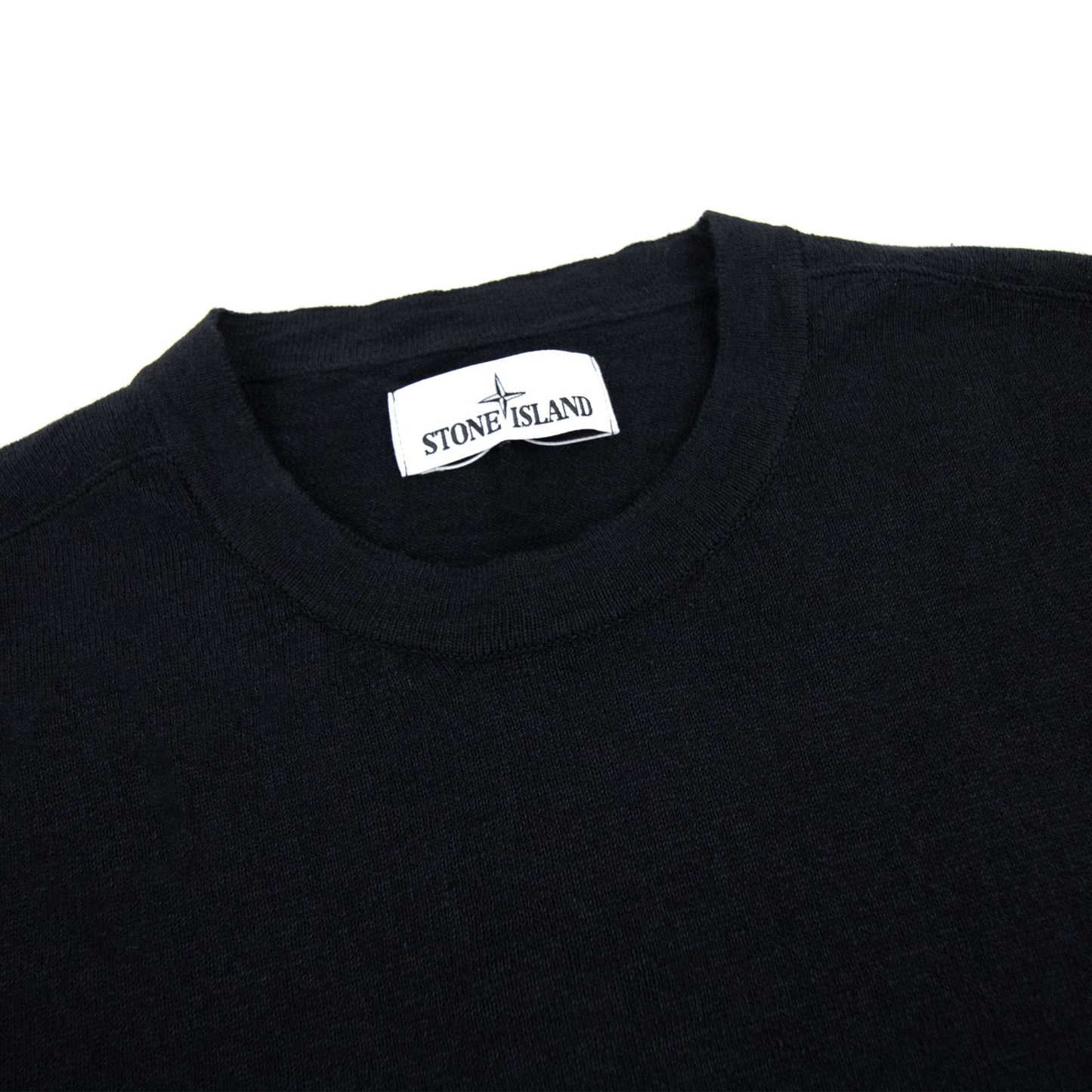 Stone Island 502b0 Fine Knit Sweater Black V0029