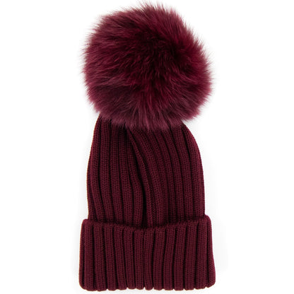 Moncler Pom Pom Beanie Burgundy