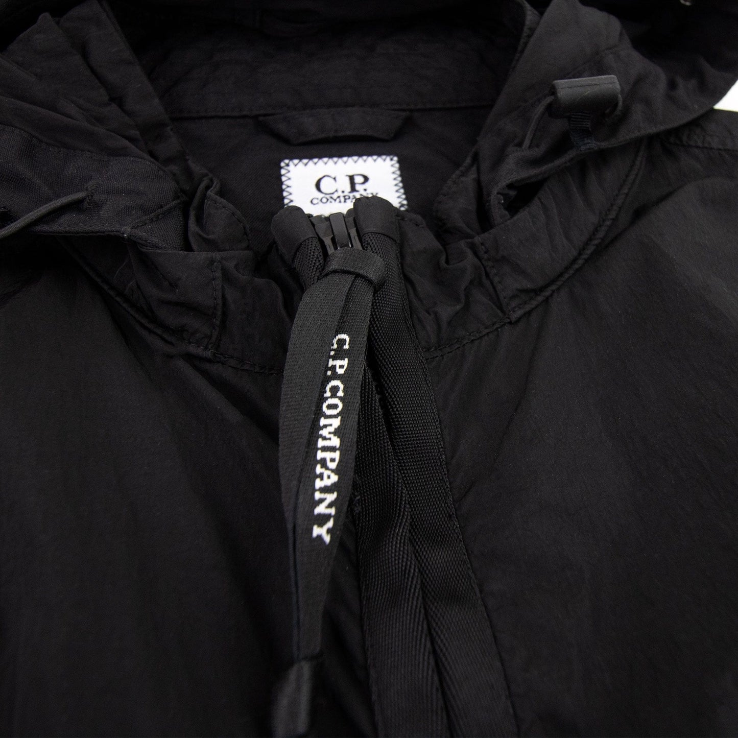 Cp Company Chrome-r Mixed Garment Dyed Goggle Overshirt Black 999
