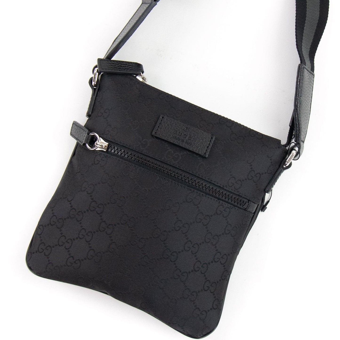 Gucci GG Monogram Messenger Bag Black