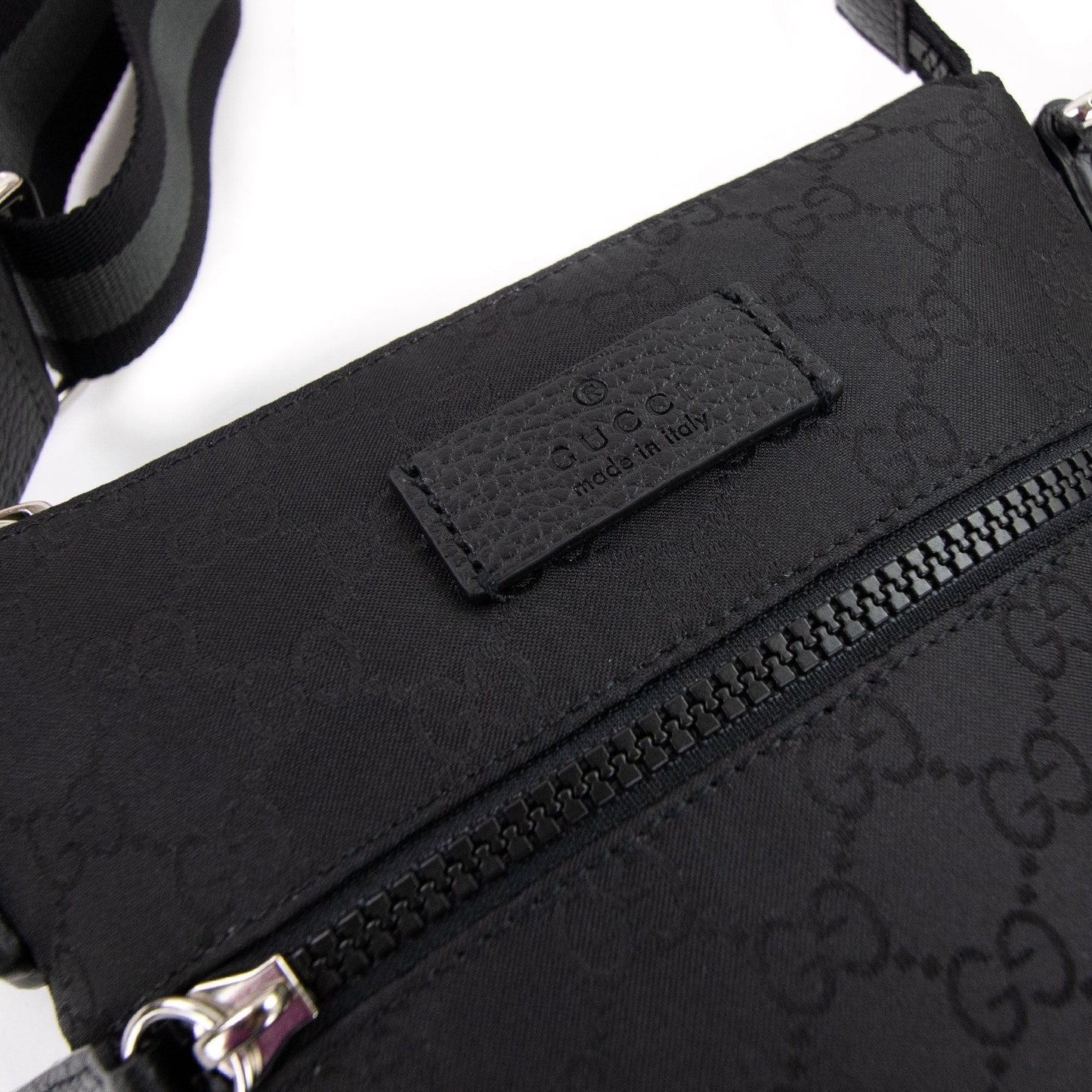 Gucci GG Monogram Messenger Bag Black