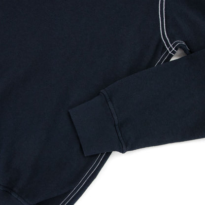 Stone Island Logo Hooded Sweatshirt Navy V0020