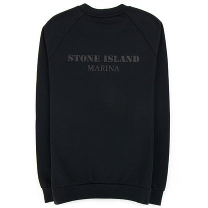 Stone Island Marina Yarn Fleece Crewneck Sweatshirt Black V0029