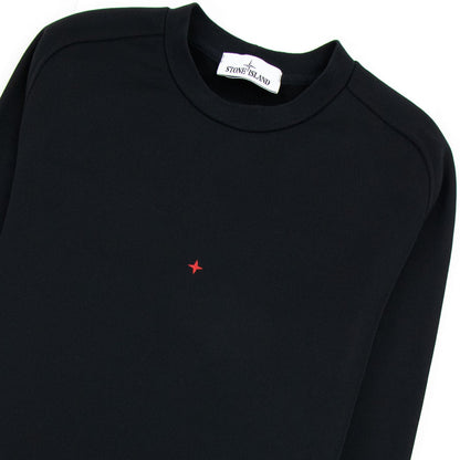 Stone Island Marina Yarn Fleece Crewneck Sweatshirt Black V0029