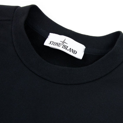 Stone Island Marina Yarn Fleece Crewneck Sweatshirt Black V0029