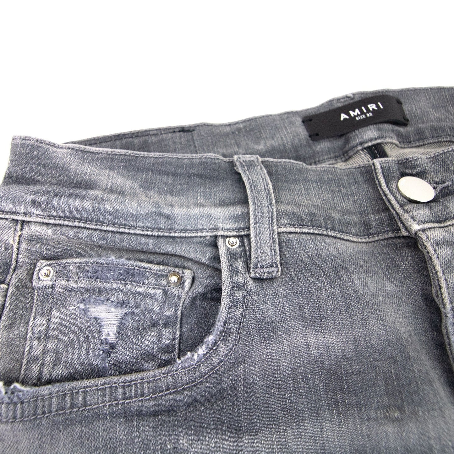 Amiri Mx1 Leather Playboy Jean Grey