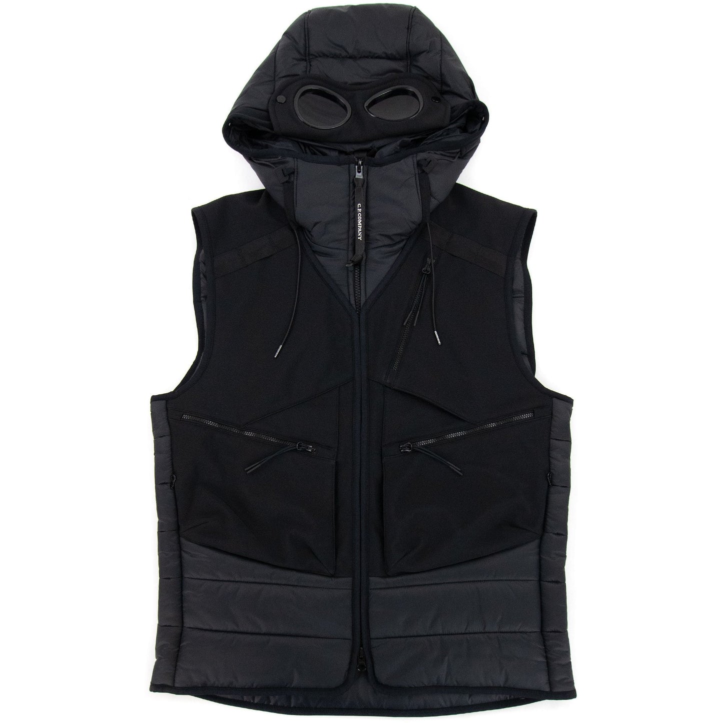 Cp Company Shell Mixed Goggle Gilet Black 999