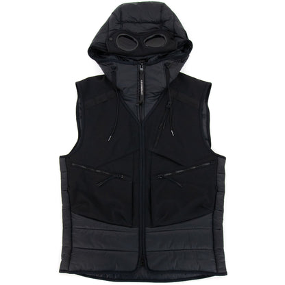 Cp Company Shell Mixed Goggle Gilet Black 999