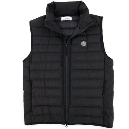 Stone Island G0725 O Cotton R Nylon Tela Gilet Black V0029