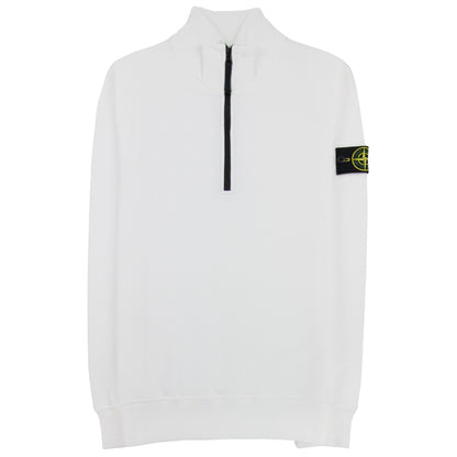 Stone Island 61920 Half Zip Sweatshirt White V0001