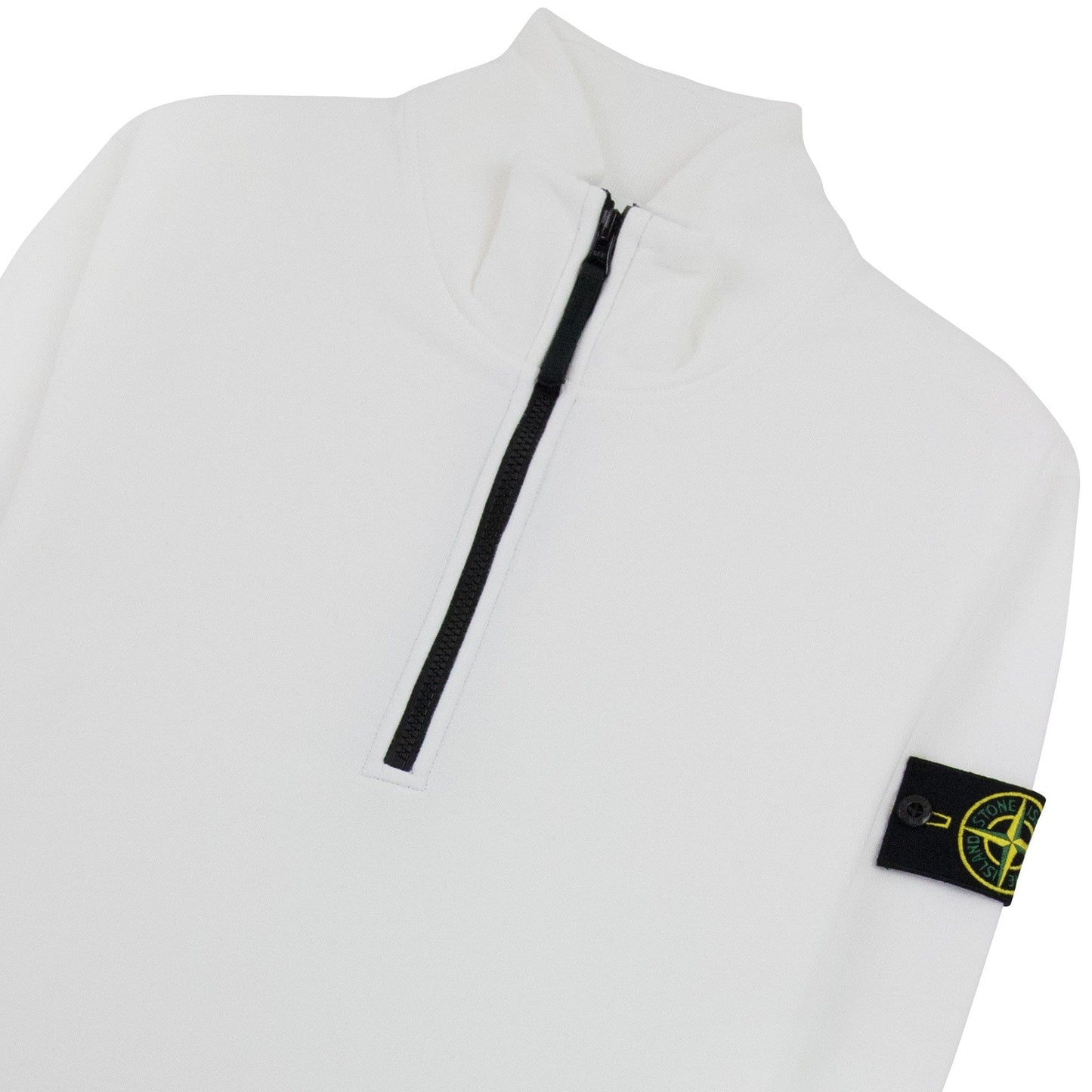 Stone Island 61920 Half Zip Sweatshirt White V0001