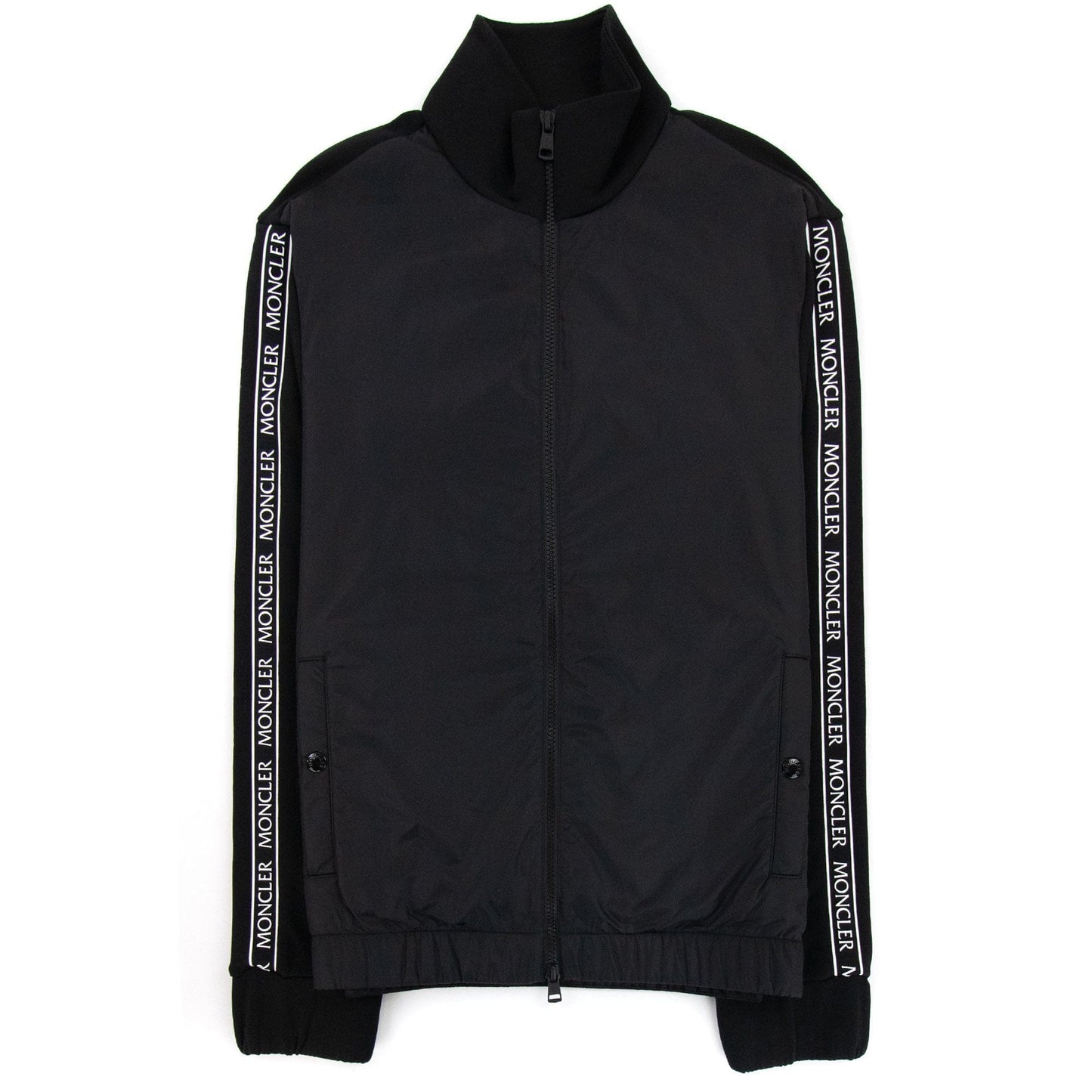 Moncler Maglia Cardigan Arm Logo Black
