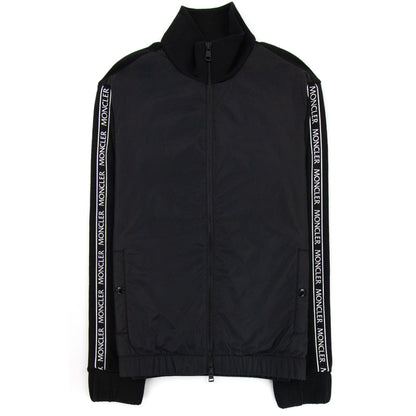 Moncler Maglia Cardigan Arm Logo Black