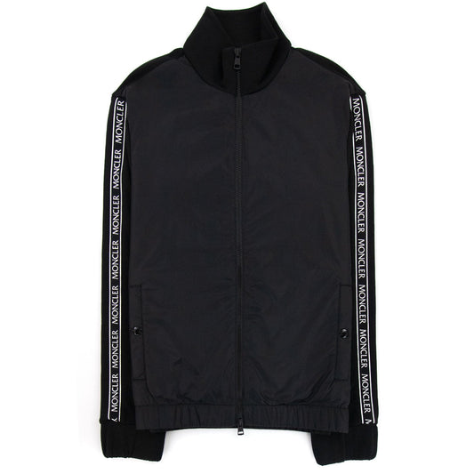 Moncler Maglia Cardigan Arm Logo Black