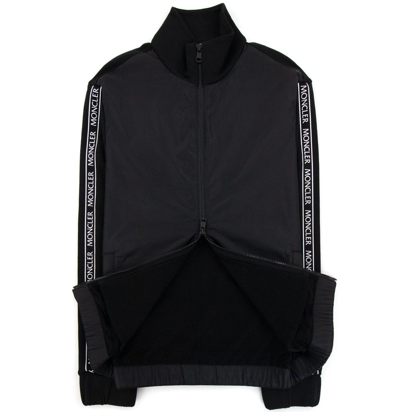 Moncler Maglia Cardigan Arm Logo Black