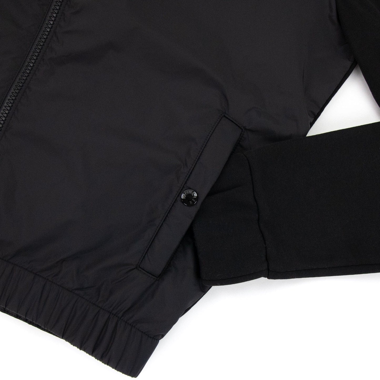 Moncler Maglia Cardigan Arm Logo Black