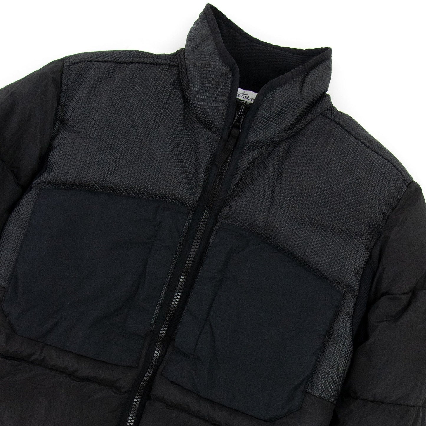 Stone Island 42840 Modified Panama 6/3 Ht Nylon Mix Down Tc Jac Black V0029