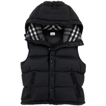 Burberry Detachable Sleeve Hooded Puffer Jacket Black