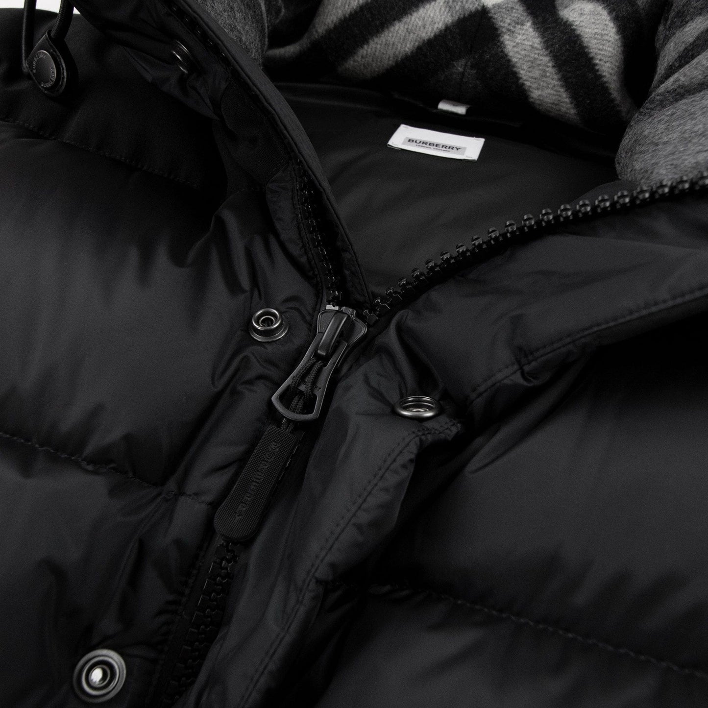 Burberry Detachable Sleeve Hooded Puffer Jacket Black