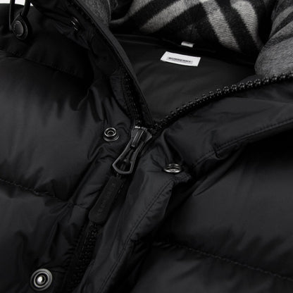 Burberry Detachable Sleeve Hooded Puffer Jacket Black