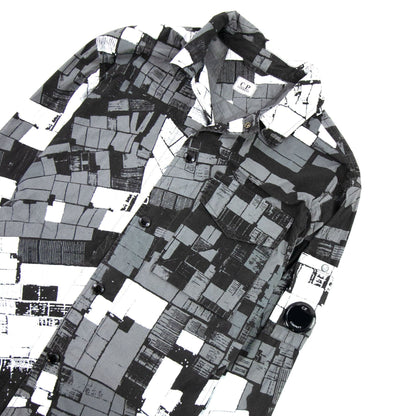C.P. Company 7th Hvn 50 Fili Garment Dyed Mutated Camo Overshirt Gargoyle 938