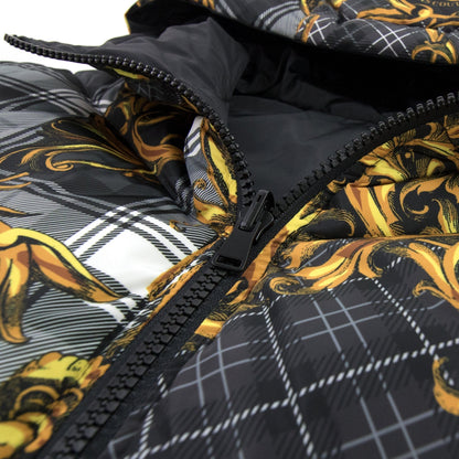 Versace Jeans Couture Baroque Reversible Padded Jacket Black