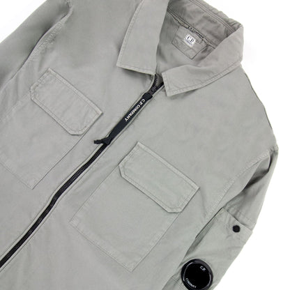 Cp Company Gabardine Zipped Shirt Green 917