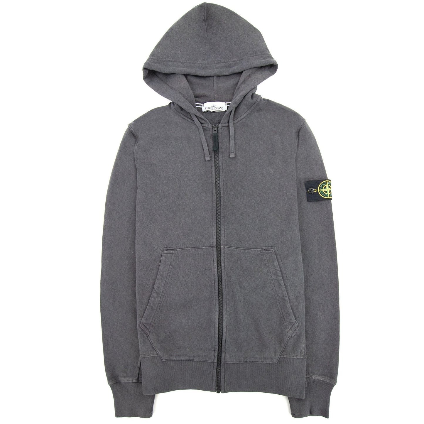 Stone Island Light Fleece Zip Up Sweatshirt Dark Grey
