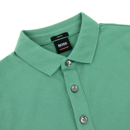 Hugo Boss Passerby L/s Patch Logo Polo Green