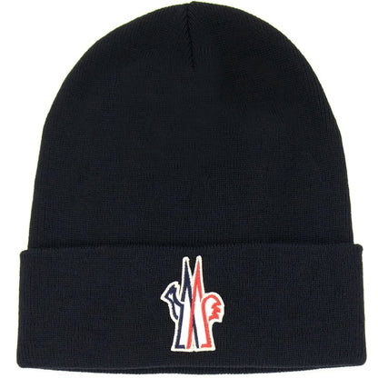 Moncler Pure Wool Beanie Black 999