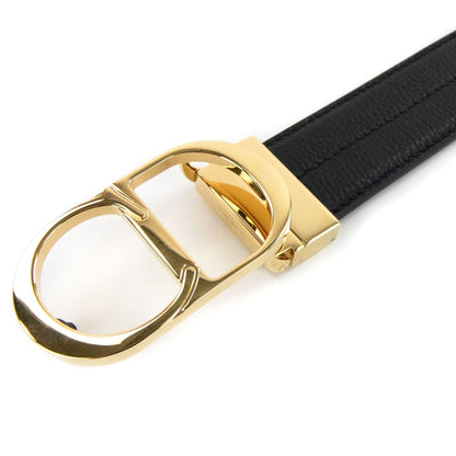 Christian Dior Cd Icon Gold 35mm Belt Black/Blue
