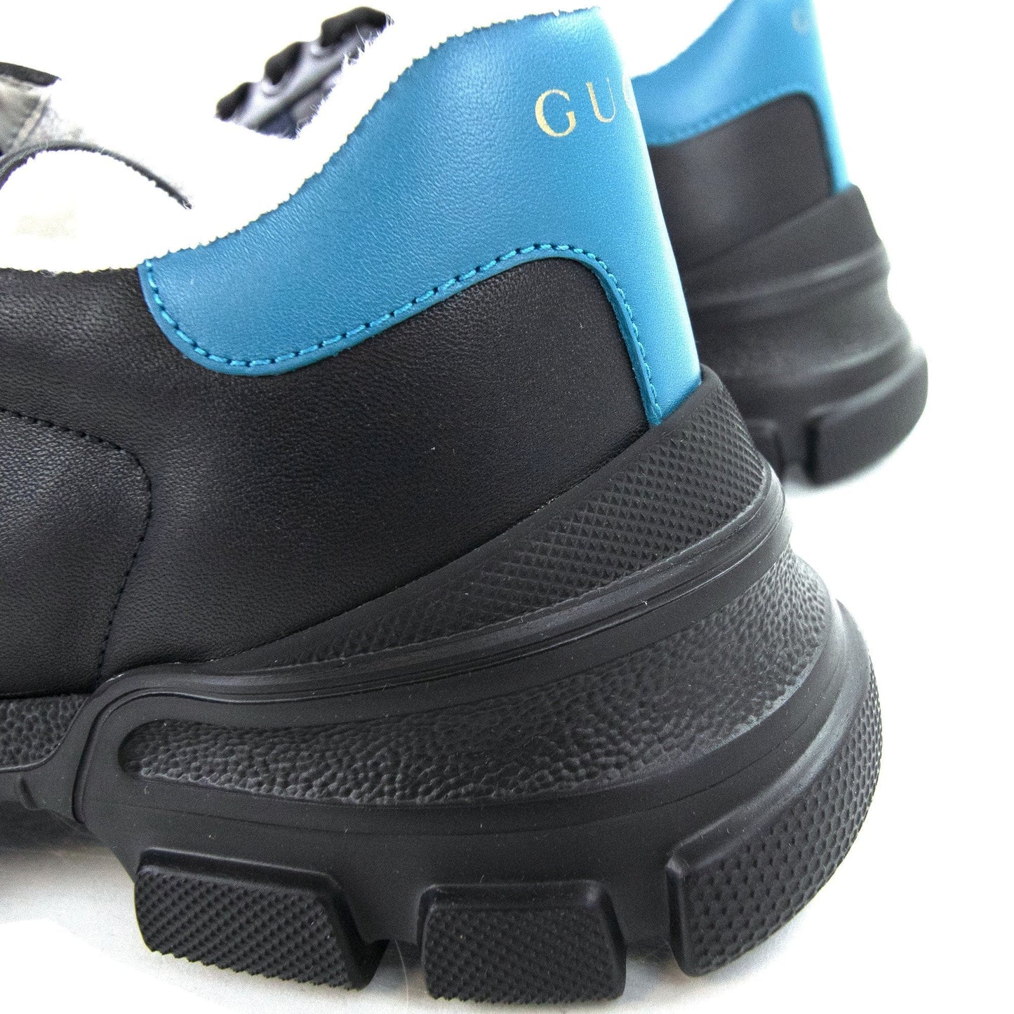 Gucci Web Stripe Low Top Sneakers Black Blue 1089