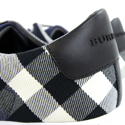 Burberry Albert Check Low Top Trainers Blue Black