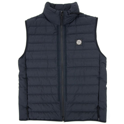 Stone Island G0725 O Cotton R Nylon Tela Gilet Navy Blue V0020
