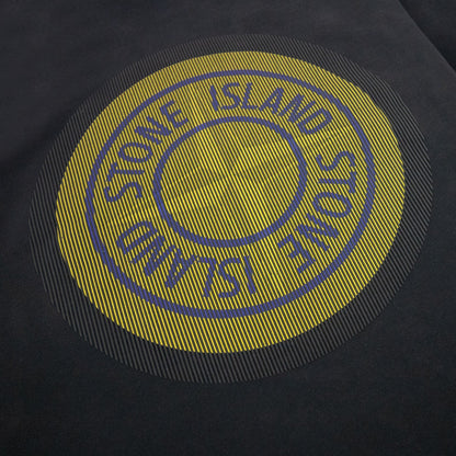 Stone Island 63086 Brushed Cotton Fleecelenticular One Print Dark Grey V0065